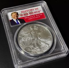2017 $1 Silver Eagle First Strike MS69 トランプ大統領ラベル