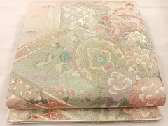 ZF-680 袋帯 九百錦 しょう美 高級 牡丹 正絹 六通 入学式 卒業