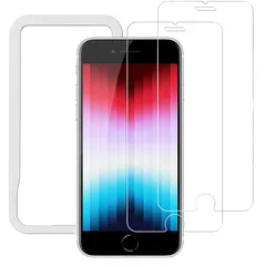 NIMASO ガラスフィルム iPhone SE3 用/iPhone SE2 用/iPhone 8 7 6 6s 用 液晶 保護 フィルム ガイド枠 SE 第2世代 第3世代 2枚セット NSP20E74 0