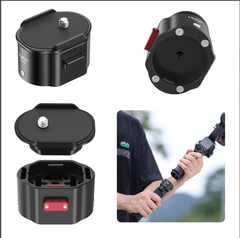 Ulanzi CA23 Clawクイックリリース 三脚マウント 1/4ネジ アルミ合金製 緩み防止ベースウント DJI RS 2/RS 3/RS 3 Pro用 (RS2 RS3三脚用クイックシュー)