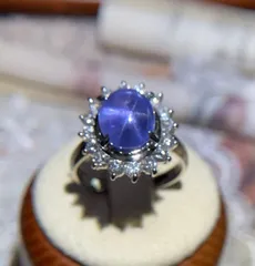 浮世踊りビト様専用！プラチナスターサファイアリング 2025年最新