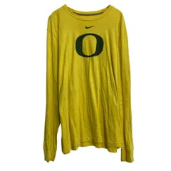 NIKE 長袖 ロゴTシャツ XL イエロー ビッグサイズ ロングスリーブ ロンT ロングTシャツ 古着卸 アメリカ仕入 a703-5227