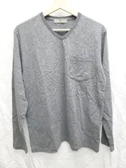 ◇ nano universe ナノユニバース Vネック 長袖 Tシャツ カットソー サイズM グレー レディース P  【1408200050006】