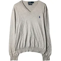 古着 ラルフローレン Ralph Lauren POLO by Ralph Lauren Vネック コットンニットセーター メンズXL相当/eaa580833