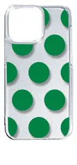 【新品未使用】iPhone14 Pro Max アイフォン14プロマックス クリア ハードケース ドット柄 水玉 (ダークグリーン) スマホケース カバー cl-ip14promax-dotbig-12