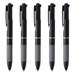 【人気商品】文房具 贈り物 筆記用具 メモ取り 学生 筆記用 子供 多機能 業務用 油性 0.7mm 3色 色分け用 多色ボールペン ５本セット (ブラック) ボールペン KDSSYFT