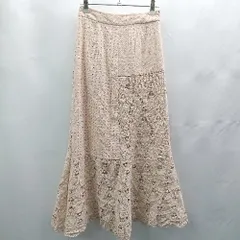 ◇ Θ archives アルシーヴ レース ロング マーメイド スカート サイズ表記なし ベージュ レディース E  【1503060022269】