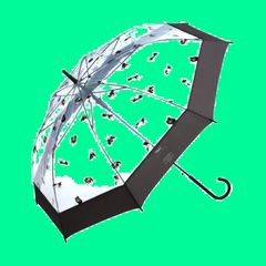 【人気商品】Wpc. 雨傘 [ビニール傘] ころころパンダアンブレラ チャコール 長傘 60cm レディース 大きい フォトジェニック インスタ 映え 動物 写真 癒し系 丈夫 透明 おしゃれ 可愛い 女性 PT-PD01
