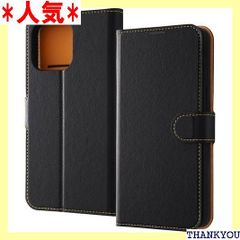 イングレム iPhone 15 Pro Max ケース 耐衝撃 手帳型 レザーケース シンプル マグネット plus ブラック/オレンジ 703