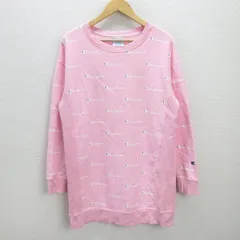 Q■ チャンピオン/CHAMPIONリバースウィーブ REVERSE WEAVE ALLOVER PRINT CREW SWEATSHIRTスウェットワンピ【レディースM】LADIES/134【中古】