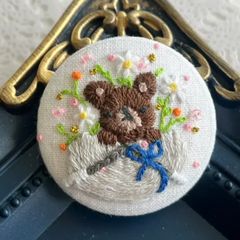 刺繍枠 マルチーズ 犬 ハンドメイド - メルカリ