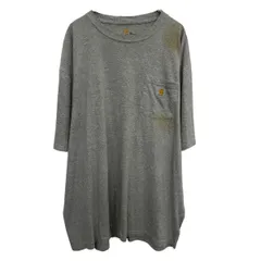 Carhartt プリントTシャツ 2XL グレー カーハート プルオーバー ビッグサイズ バックプリント カットソー 古着卸 アメリカ仕入 a704-5866
