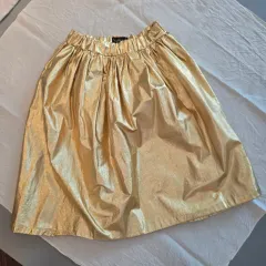 フィンガー・イン・ザ・ノーズ 女児 ゴールド バンディング フレア シャーリング スカート