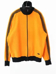 アディダス adidas ヴィンテージ VINATGE 60s 70s 西ドイツ デサント製 トレフォイル ロゴ トラック ジャケット ジャージ ADS-3F 4 オレンジ ブランド古着ベクトル 中古250312