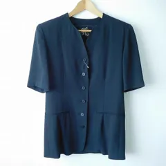 #snc イタリヤ 伊太利屋 ジャケット 9 黒 半袖 ロング ノーカラー レディース [841225]のサムネイル