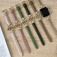 オープン記念セール中❤️匿名配送❤️AppleWatch38/40/41mm⭐️6カラー✴︎ゴールドバックル❤️フェイクレザーブレスレットバンド ⭐️アッブルウォッチ⭐️高級感⭐️レザー調の素敵なバンド❤️結婚式❤️フォーマル❤️おしゃれ