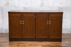 美品□イタリア製□IDC大塚家具□アールデコ□チェリー材□バール杢