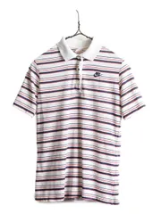 【お得なクーポン配布中!】 70s USA製 ナイキ ボーダー 半袖ポロシャツ M ビンテージ オレンジタグ