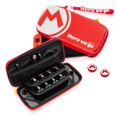【特価商品】【全面保護・衝撃吸収・防汚防水・親指グリップキャップ付】Switch ケース Oled収納バッグ ケース スイッチキャリングケース スイッチ ハードポーチ16枚ゲームカード 有機el 大容量 Switch/Switch