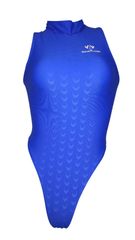 SWIMHXBY 競泳水着 レディース 青 バックジップ Tバックスタイル ウォーターポロ S-7XL