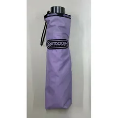 OUTDOOR PRODUCTS 無地パイピングミニ折傘 55cm Lパープル 10002504