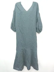 ◇ GALLARDAGALANTE NAVY ガリャルダガランテ ネイビー 七分袖 膝下丈 ワンピース サイズＦ ネイビー レディース P  【1406180040048】のサムネイル