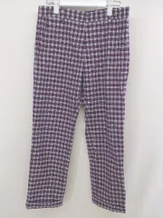 ◇ B MING LIFE STORE by BEAMS チェック ロールアップ パンツ サイズM ネイビー レッド ホワイト レディース  【中古】 【1206070004347】