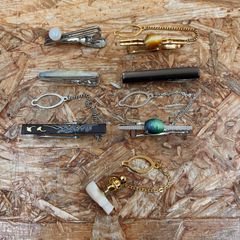 昭和レトロ ネクタイピン 多数まとめてセット 天然石 パール 和柄 当時物 アンティーク ヴィンテージ ビンテージ vintage ユーズド USED 古着