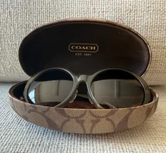 極美品・COACH 　コーチサングラス 　ブラウン　ケース付き 美品 COACH コーチ サングラス ブラウン S476A セリート ケース
