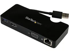 【新品・2営業日で発送】STARTECH.COM HDMI／ VGA／ GbE対応ミニドッキングステーション (USB3SMDOCKHV)