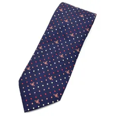Vivienne Westwood ヴィヴィアンウエストウッド オーブ ドット シルクネクタイ ネイビー