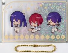 【中古】キーホルダー 神崎颯馬＆朱桜司＆仙石忍 スノードーム風リキッドアクリルキーホルダー 「あんさんぶるスターズ!! ENSEMBLE HOLIDAY!!×animatecafe」