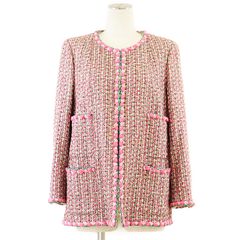 美品】CHANEL シャネル ジャケット P60751 ニット デニム ノーカラー  