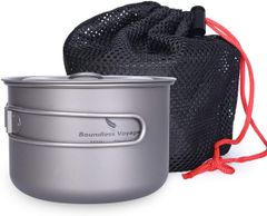 Boundless Voyage Ti2041C チタンクッカー ポット 調理器具 800ml キャンプ用品 ソロキャン バーベキュー チタン 食器 アウトドア