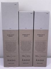 ANDO アンド 化粧水 保湿ゲル 乳液 3個セット