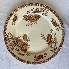 Sarreguemines ブラウン　プレート　フランス　アンティーク Sarreguemines ブラウン プレート フランス アンティーク
