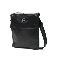 ダブルス ショルダーバッグ DOUBLES 斜め掛け 小さめ 小さい 本革 革 レザー マチ拡張 ムスタッシュ メンズ レディース YHB-1691 ブラック