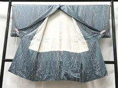 平和屋着物＃道中着　絞り　吉祥文　ロング丈　正絹　逸品　CAAT5943id