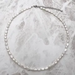 本真珠バロックパールネックレス 淡水パール 35cm 38cm 40cm 金属アレルギー ナチュラル 入学入園卒業卒園