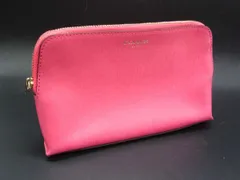 ■美品■ COACH コーチ レザー ポーチ メイクポーチ 化粧ポーチ マルチケース レディース マゼンタピンク系 DF1105