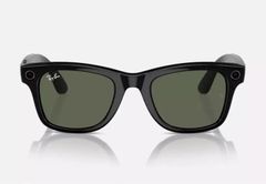 新品未使用 Ray-ban meta Wayfarer RW4006 レイバン×メタ サングラス sunglass フレーム シャイニーブラック レンズ G15グリーン 50-52 メンズ UVAとUVBを100%カット