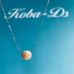 ダイヤモンド 淡水パール ペンダント（コインパール1粒）