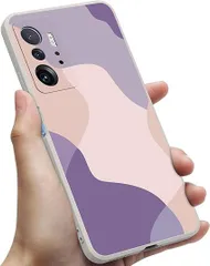Xiaomi 11T Pro ケース 耐衝撃 Xiaomi 11T カバー 薄型 スリム シリコン カバー TPU カメラ保護 ワイヤレス充電 ケース ストラップホール 指紋 防止 スマホケース 紫+黄 201-11Tpro-01のサムネイル