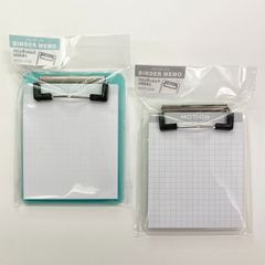 MOTiONクリアバインダーメモ　（225568ミント）・（225565ホワイト）（色違い2冊セット）