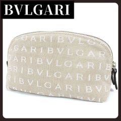 BVLGARI ブルガリ ホワイト ナイロン ポーチ - メルカリ
