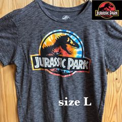 【古着】ジュラシックパーク 半袖Tシャツ L グレー 映画Tシャツ 状態良