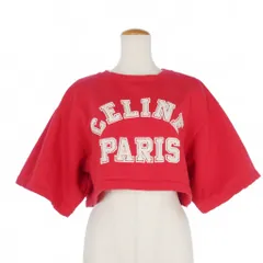 【CELINE】大人気！雑誌掲載 lady's クロップド丈 半袖 Tシャツ クロップド Tシャツ ショート CELINE(セリーヌ) Tシャツ