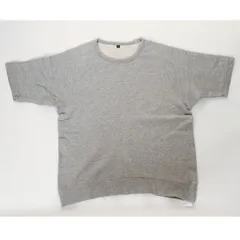 無印良品 Ｔシャツ 半袖スウェット 裏毛半袖スウェット トップス ワイドシルエット プルオーバー グレー ユニセックス ラグラン袖  USED 半袖スウェットＴシャツ 無地 オシャレ ビッグシルエット 大人カジュアル 裏毛 トレーナー クルーネック ユーズド