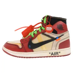 NIKE (ナイキ) ×OFF‐WHITE THE 10 AIR JORDAN 1 CHICAGO AA3834-101 オフホワイト ザテン エアジョーダン1 シカゴ ハイカットスニーカー US8.5/26.5cm ホワイト/レッドのサムネイル