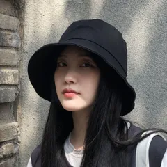 帽子 レディース 春夏用 バケットハット つば広 サイズ 紫外線 UVカット黒